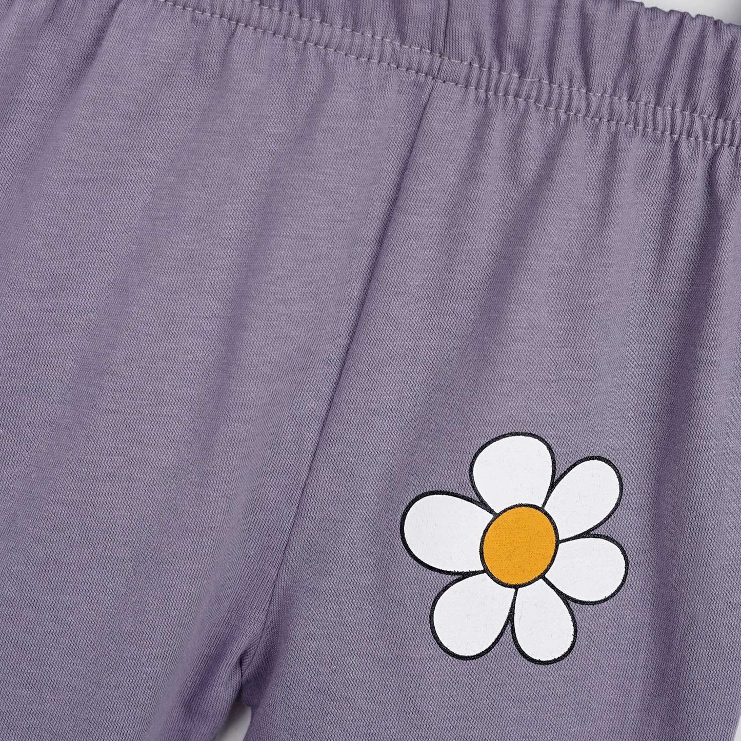 Purple Flower T-Shirt & Trouser Set - Miniwears