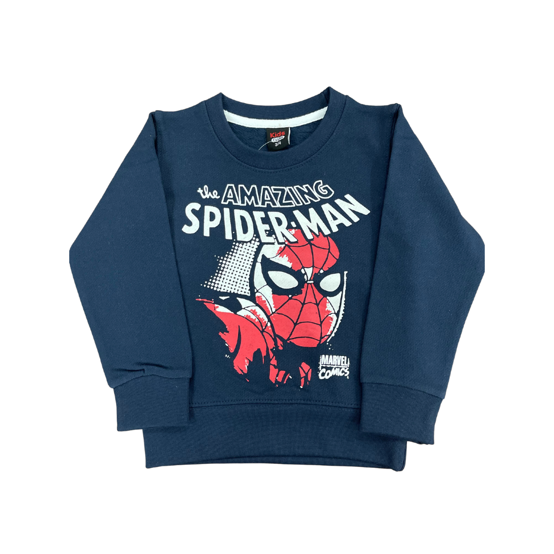 Kids Spiderman Blue Sweatshirt - Miniwears