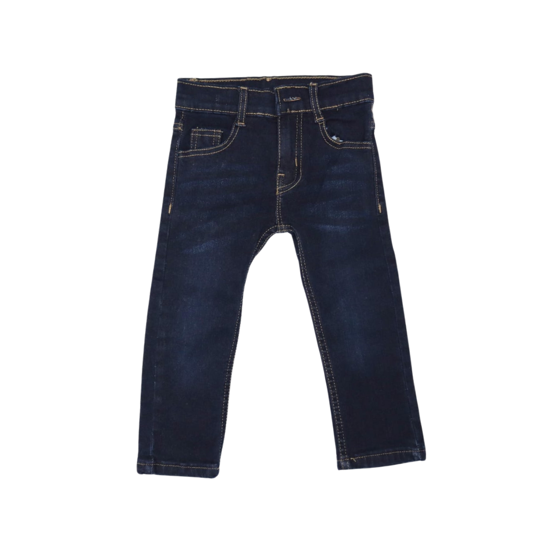100% Pure Denim Dark Blue Jeans (Power Stretch) - Miniwears