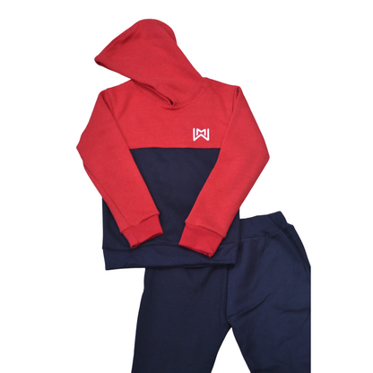 Red and Navy Tracksuit - Miniwears