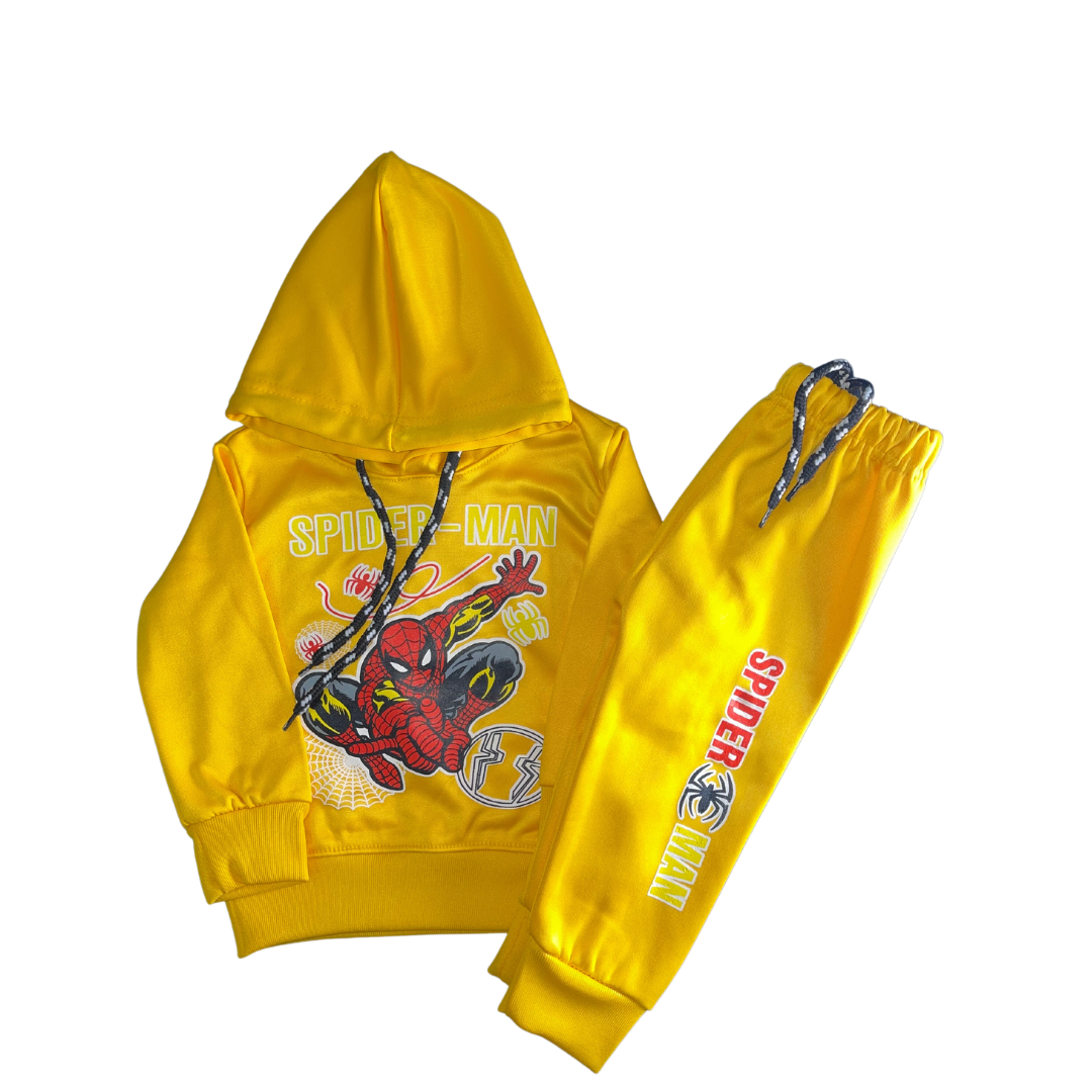 Spider Man yellow tracksuit (Polyester Fleece) - Miniwears
