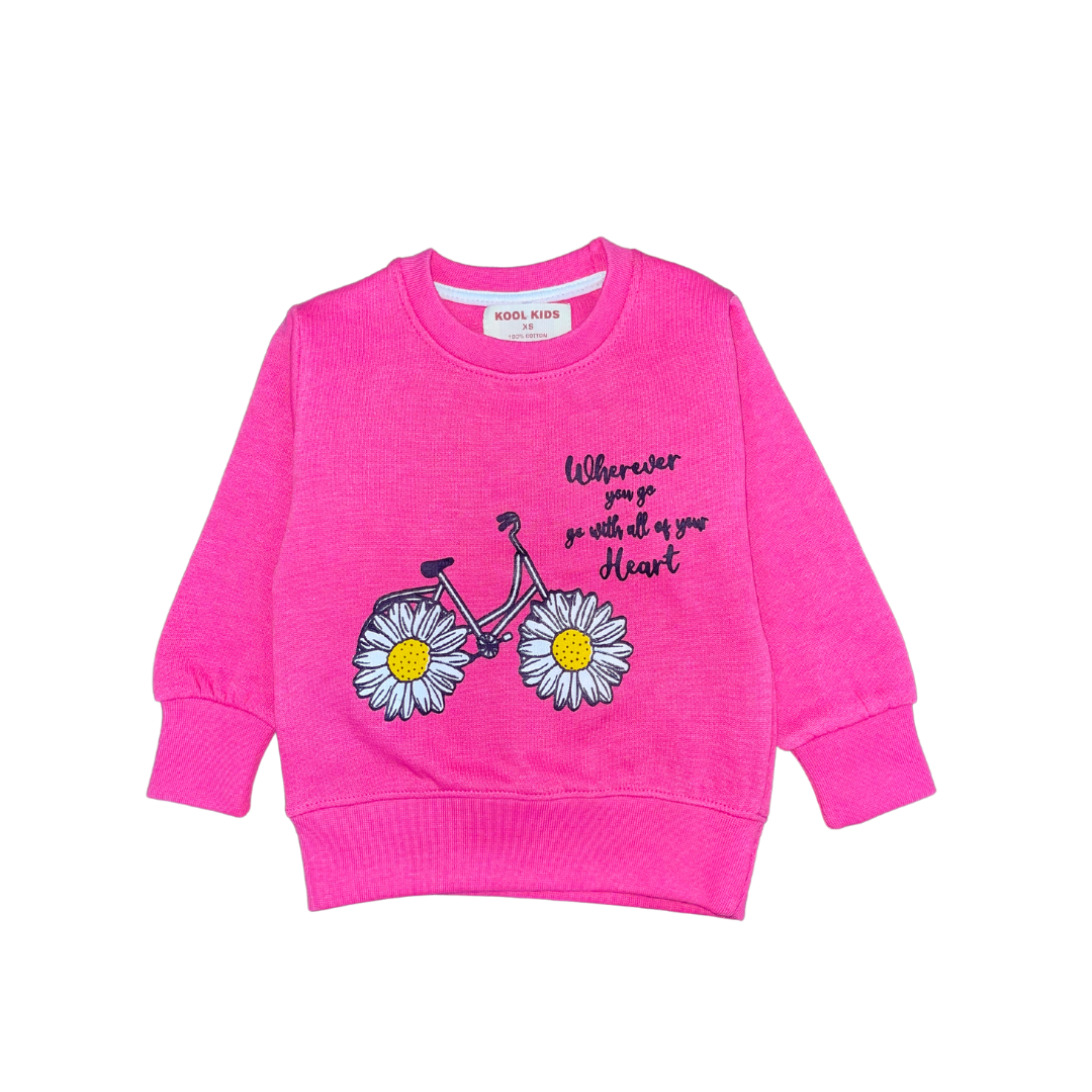 Kids Bicycle Pink Sweatshirt - Miniwears