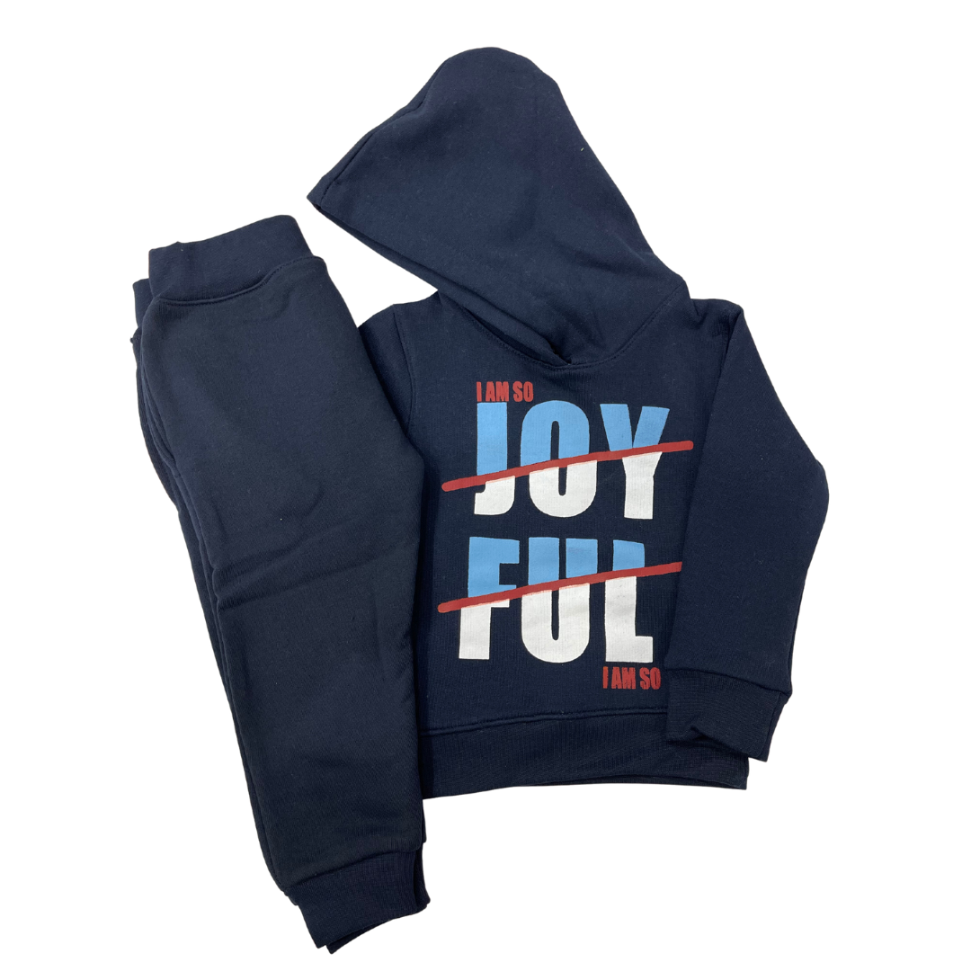 Navy Blue Joyful Tracksuit - Miniwears