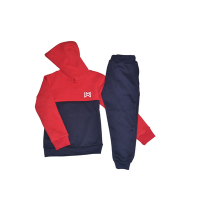 Red and Navy Tracksuit - Miniwears