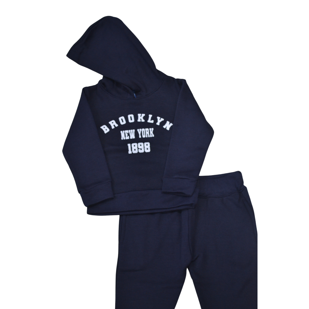 Navy Blue Brooklyn Tracksuit - Miniwears