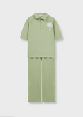 Boys Pistachio Palm Polo Co-ord Set