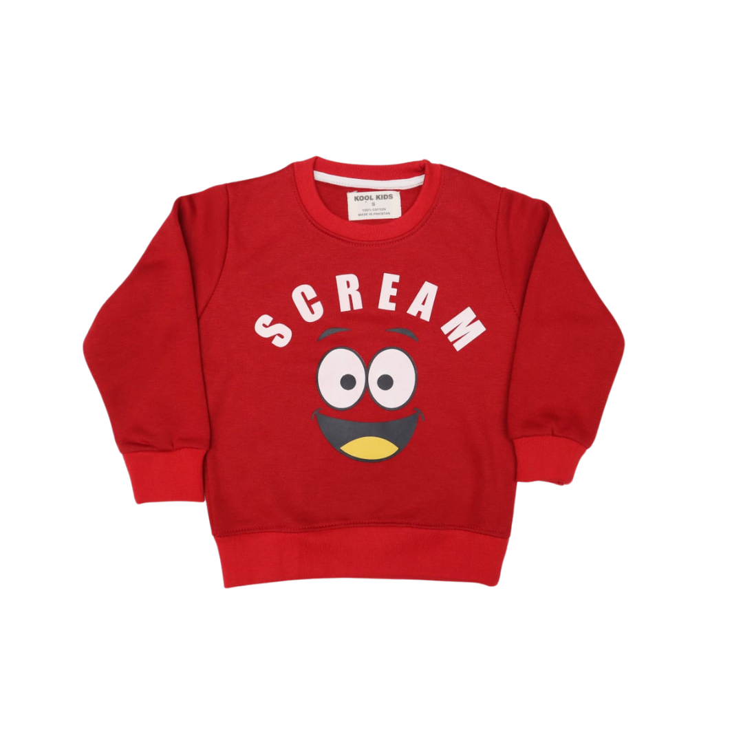 Scream Red Sweatshirt (Fleece 260gsm) - Miniwears