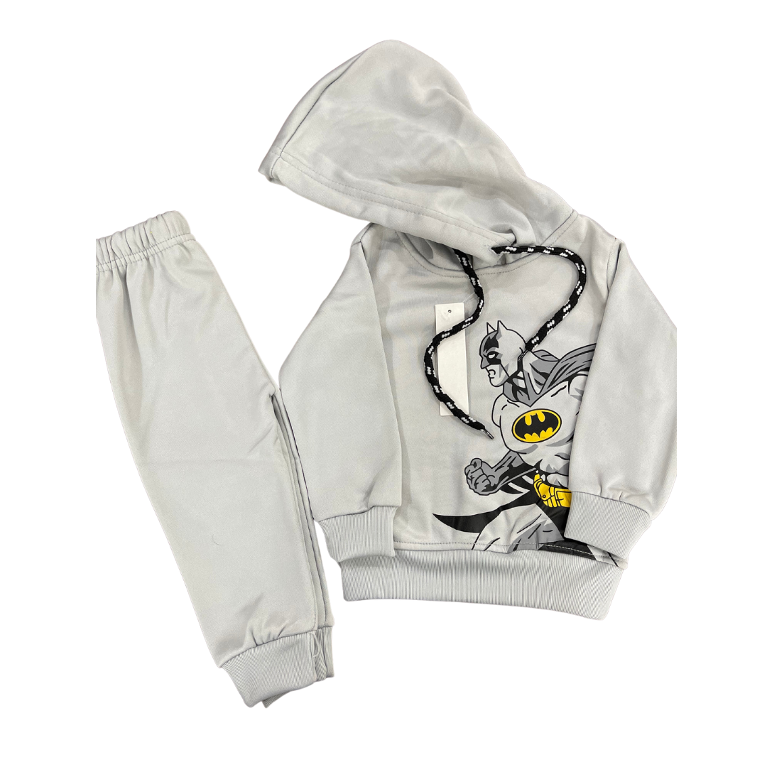 Kids Batman Grey Track Suit (Fleece) - Miniwears