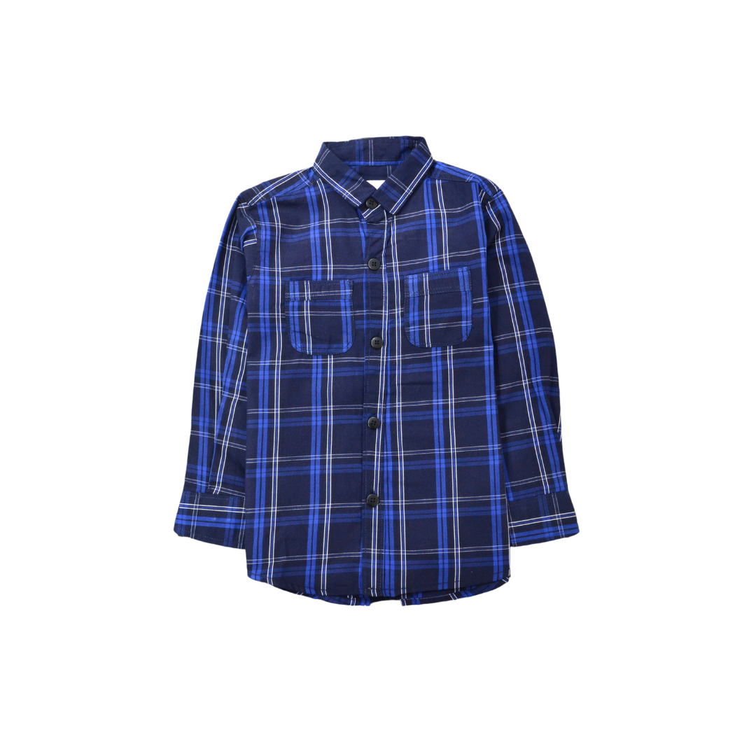 Checked Blue Linning Double - Miniwears