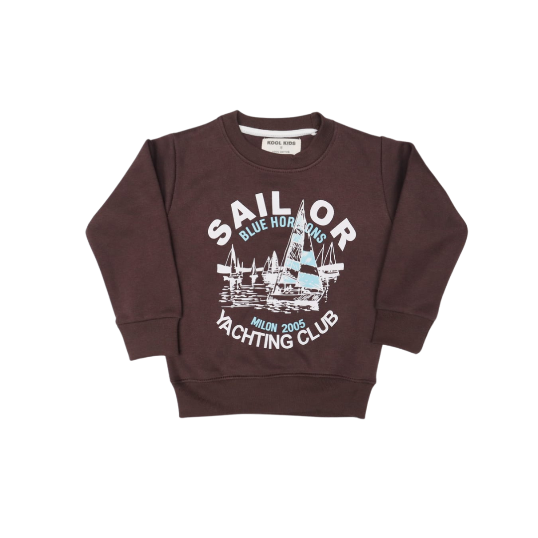 Sailor Brown Sweatshirt for kids - Miniwears
