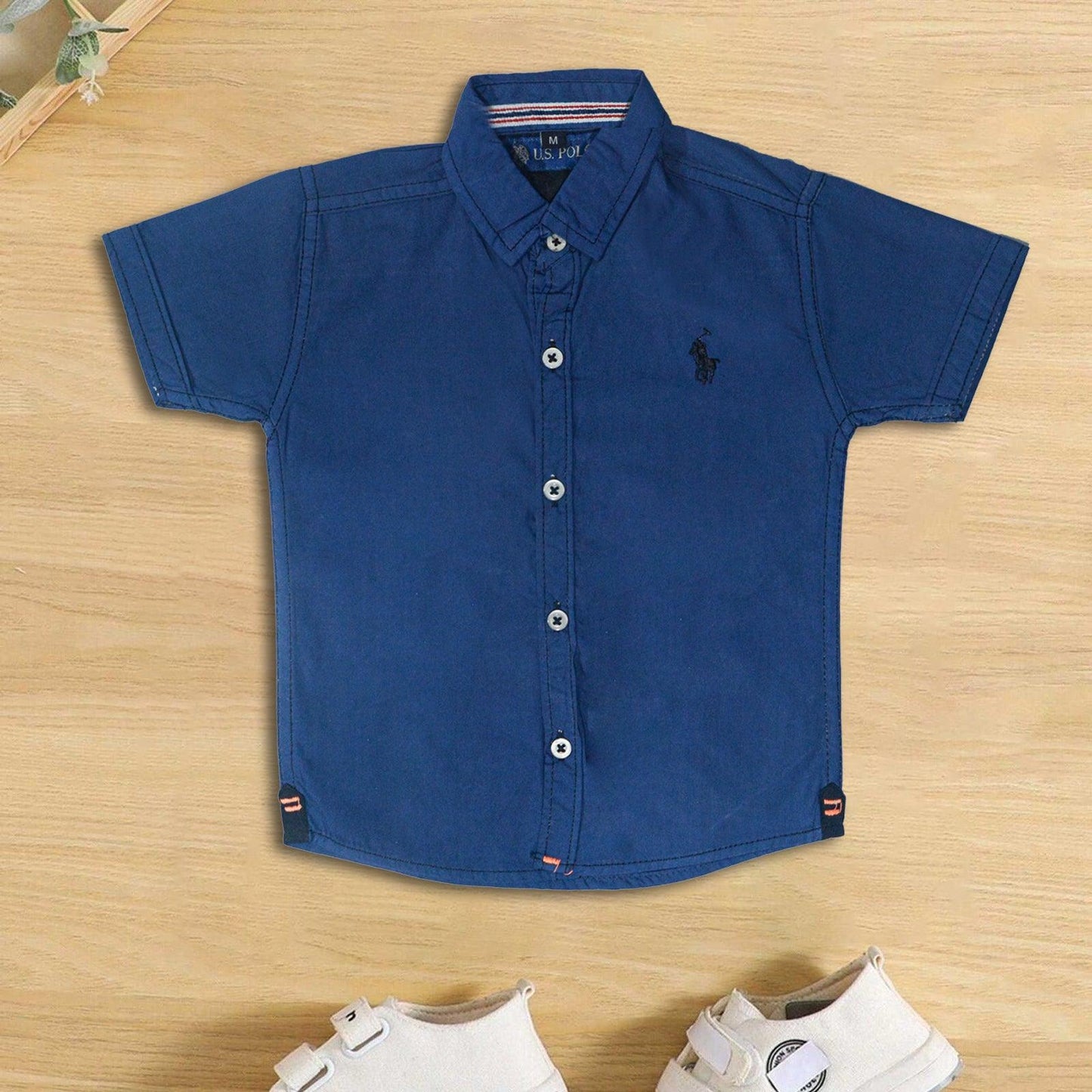 Polo Blue cotton T shirt For Boys - Miniwears