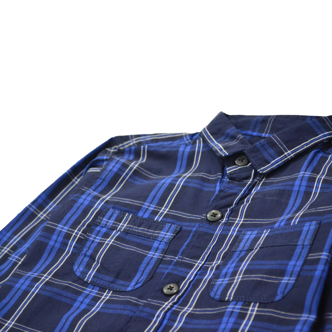 Checked Blue Linning Double - Miniwears