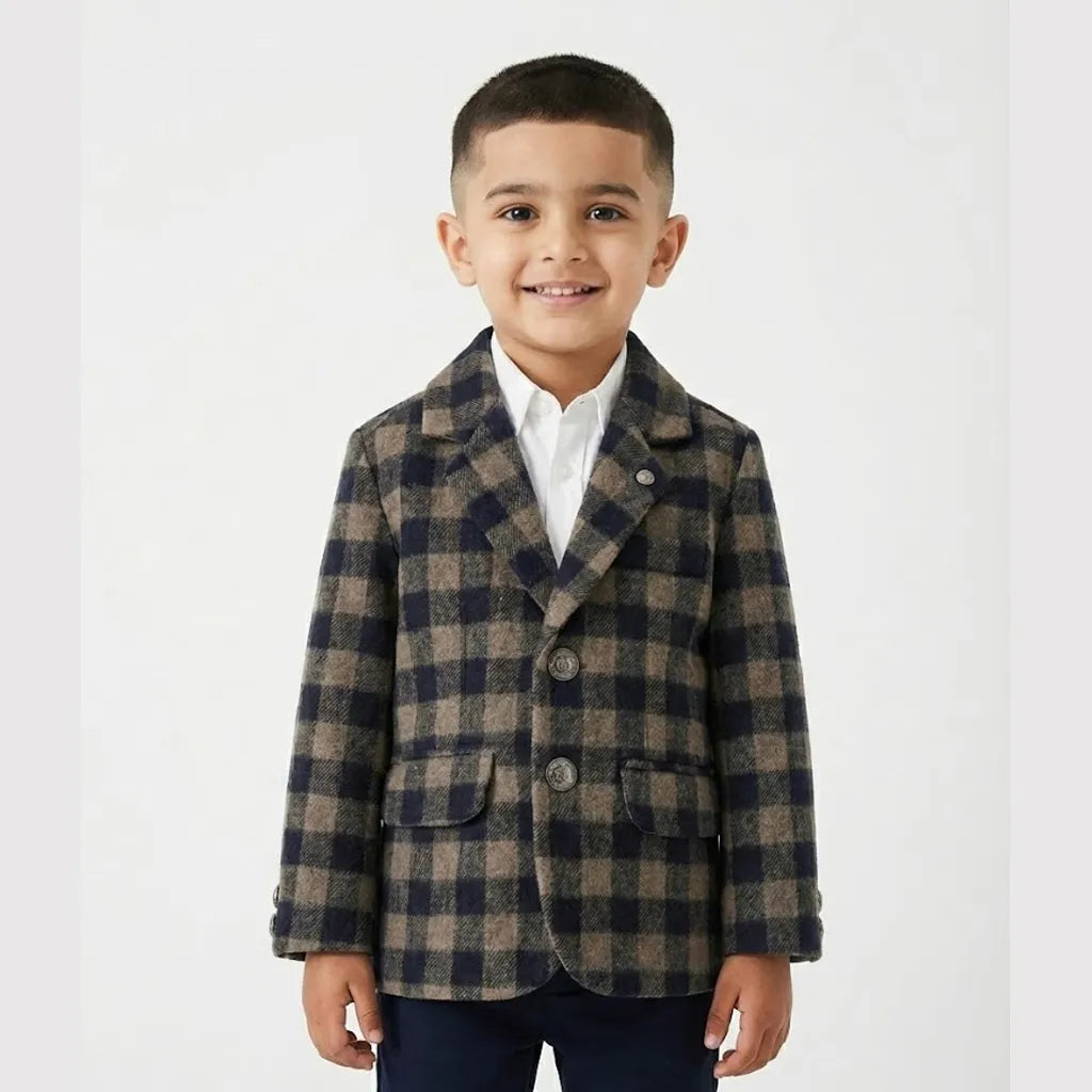 Casual Buffalo Check Coat