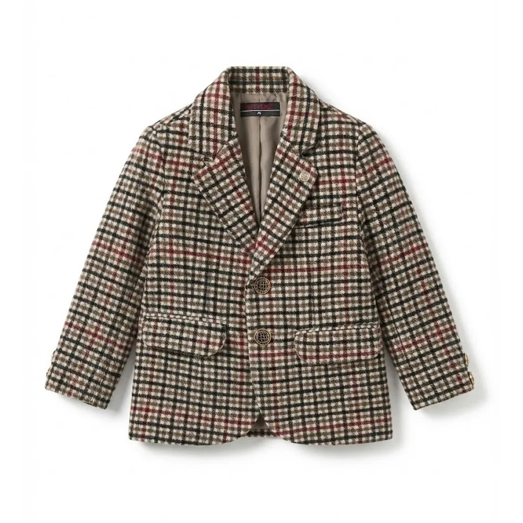 Casual Check Lining Coat