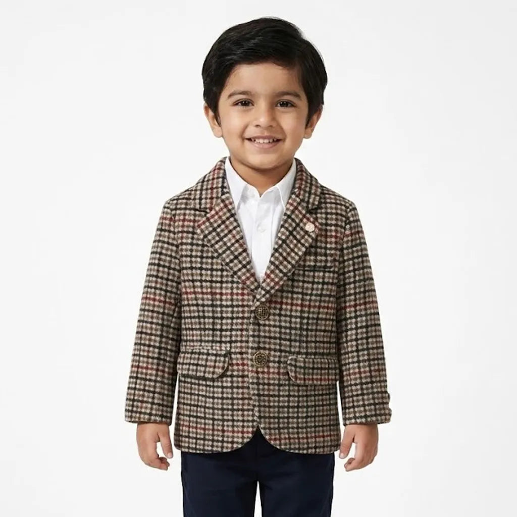 Casual Check Lining Coat