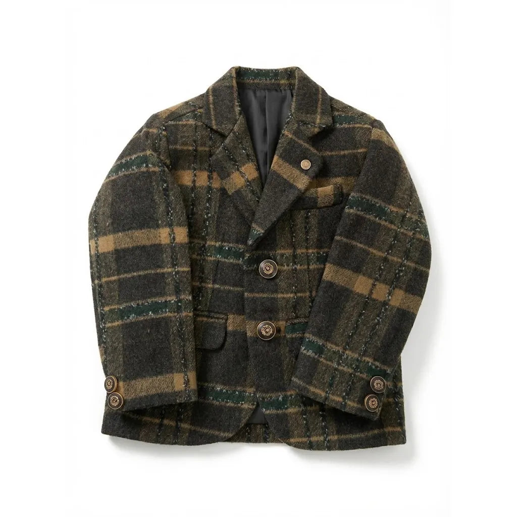 Casual Dark Brown & Olive Coat