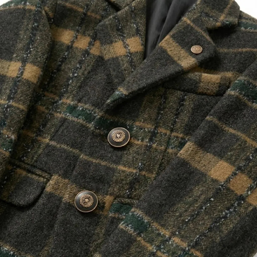 Casual Dark Brown & Olive Coat