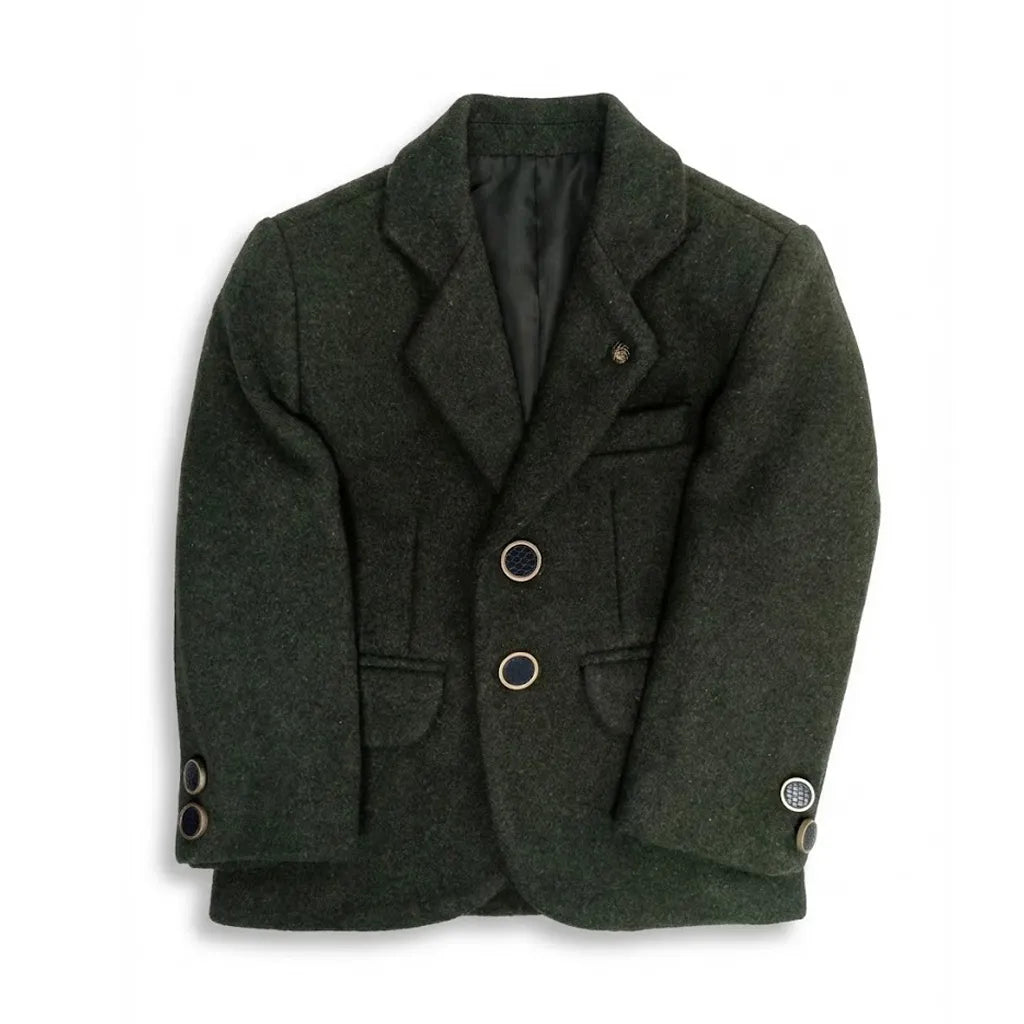 Casual Dark Green Coat
