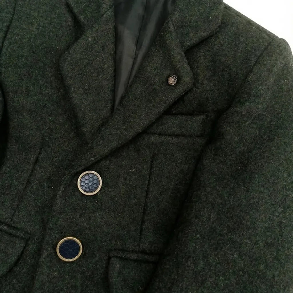 Casual Dark Green Coat