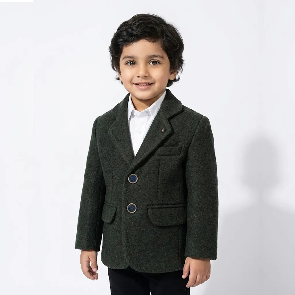 Casual Dark Green Coat