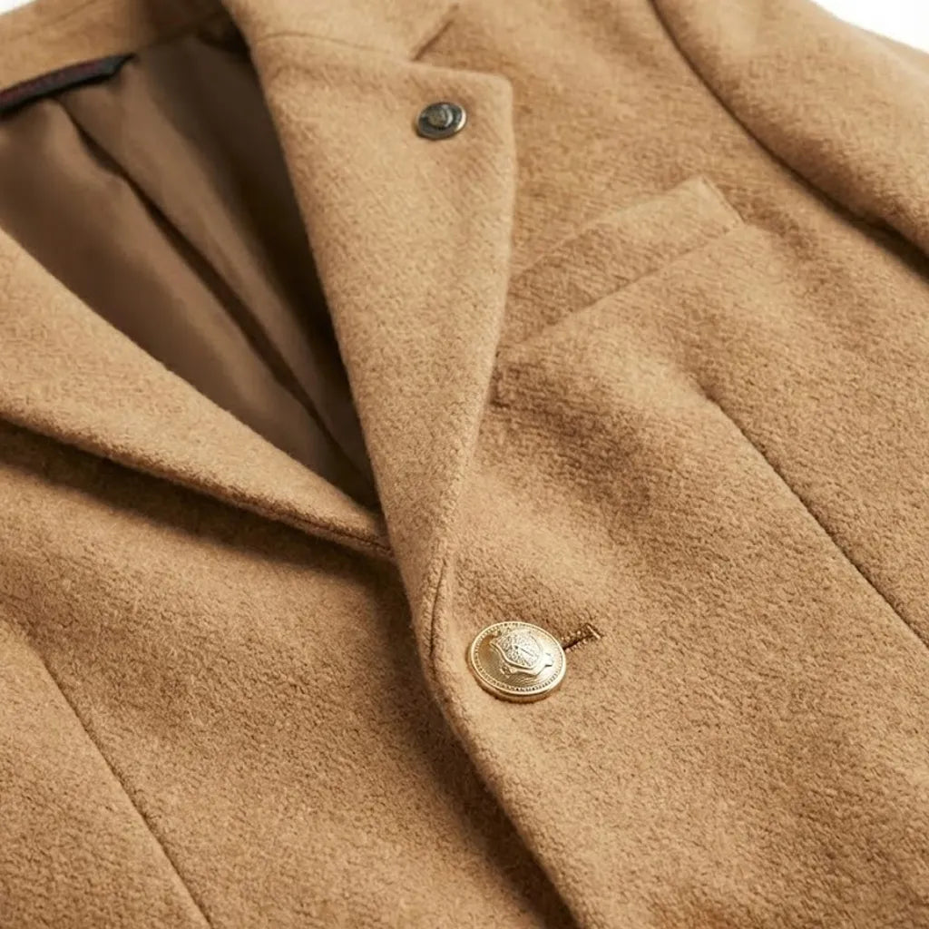 Casual Light Brown Coat