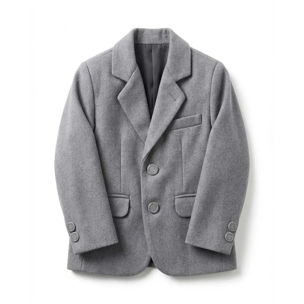 Casual Plain Grey Coat