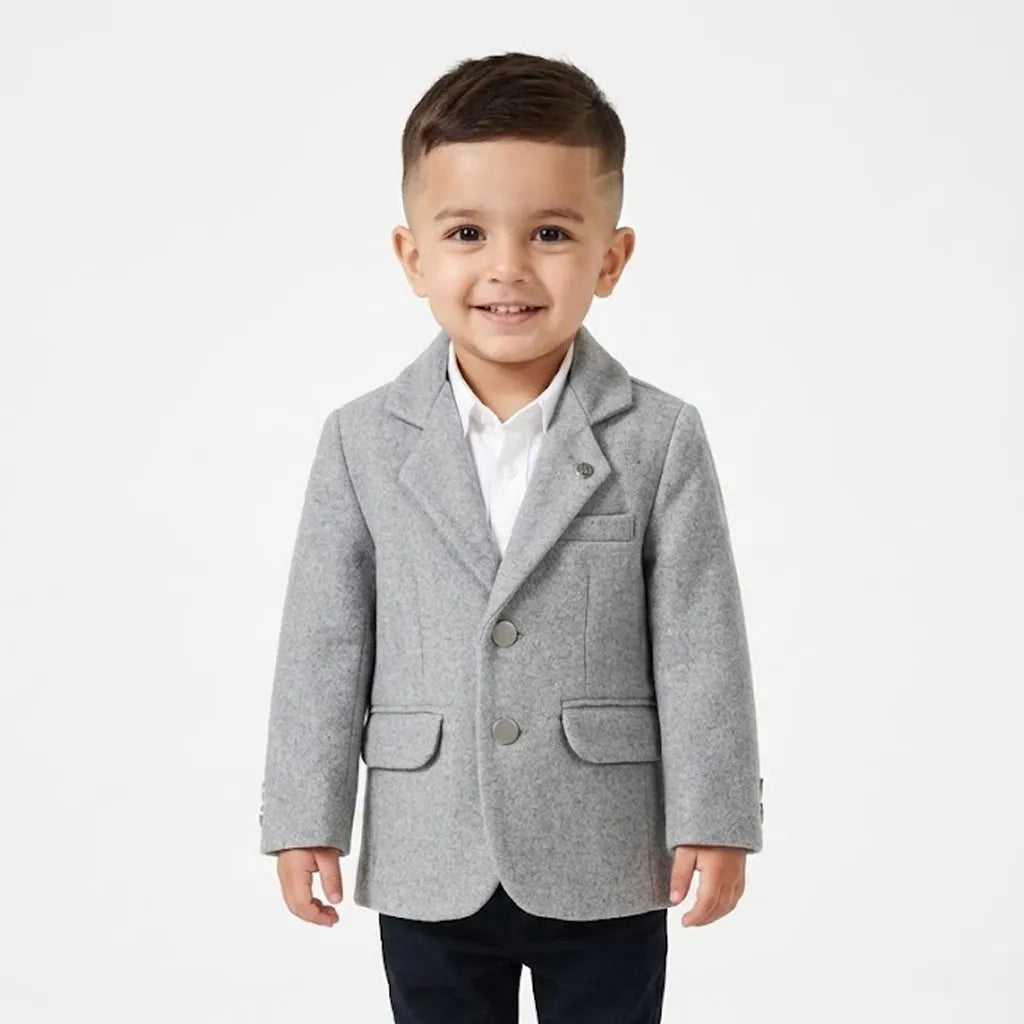 Casual Plain Light Grey Coat