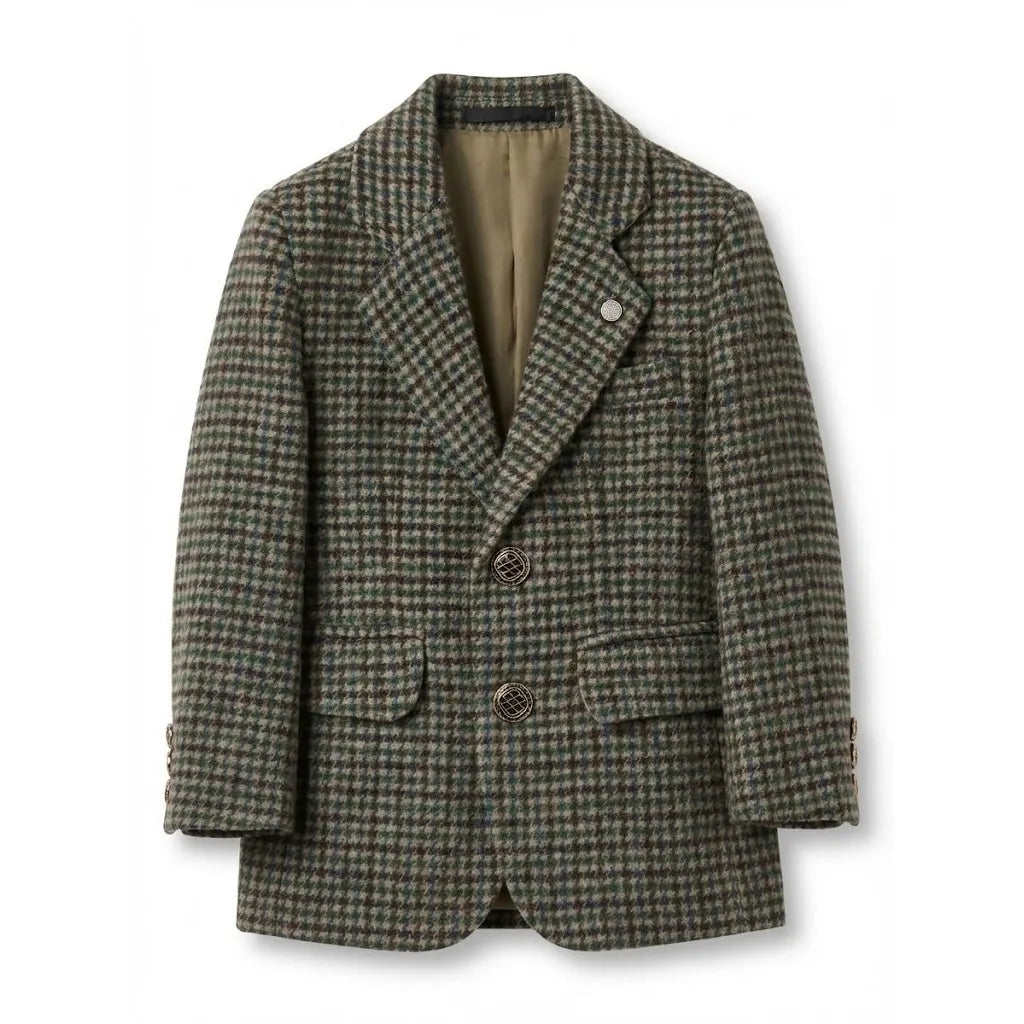 Casual Textured Moss Green Coat