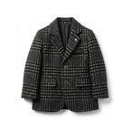 Causal Check Lining Dark Grey Coat