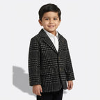 Causal Check Lining Dark Grey Coat