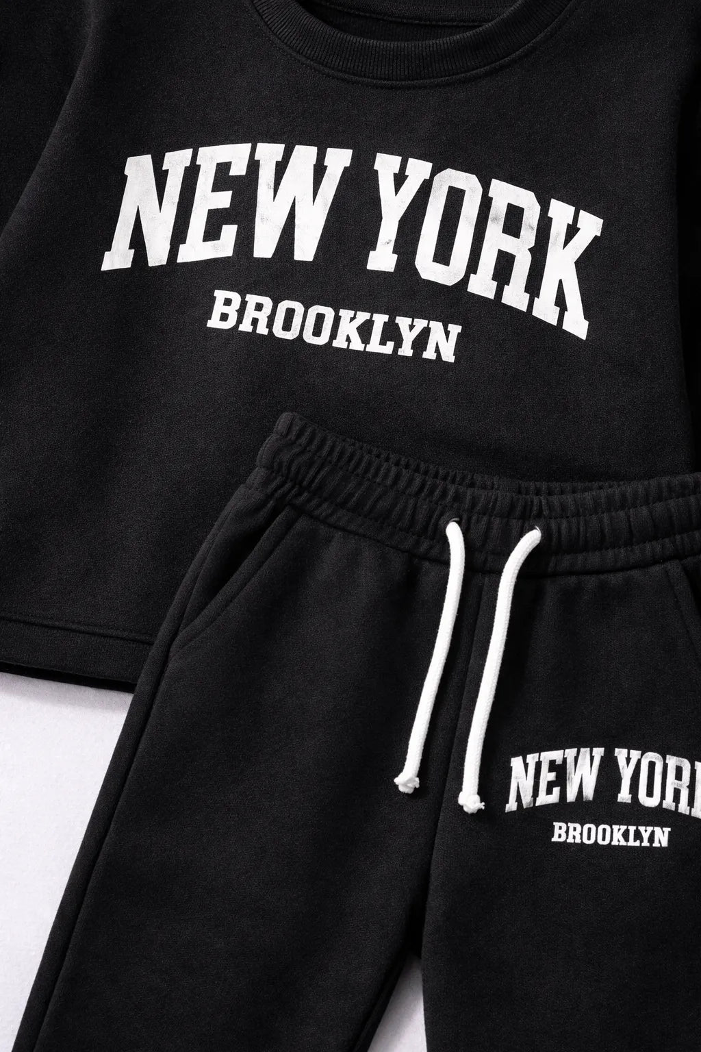 New York Black Sleeve Shirt and Trouser Set