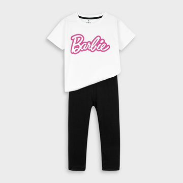 White and Black Barbie outfit