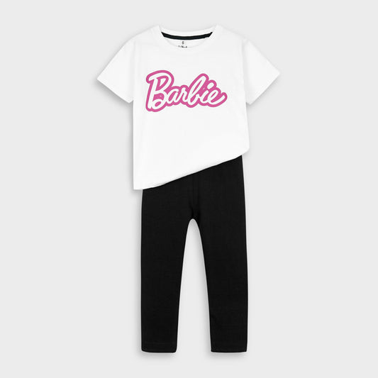White and Black Barbie outfit