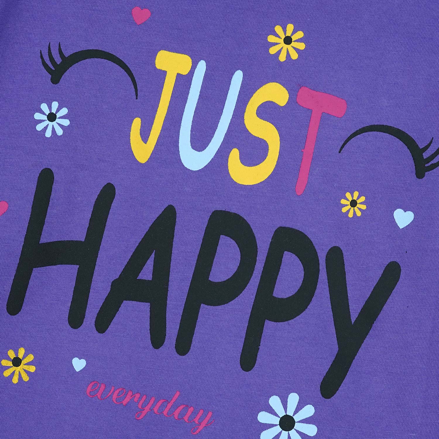 Purple Happy Tshirt and Trouser Outfit
