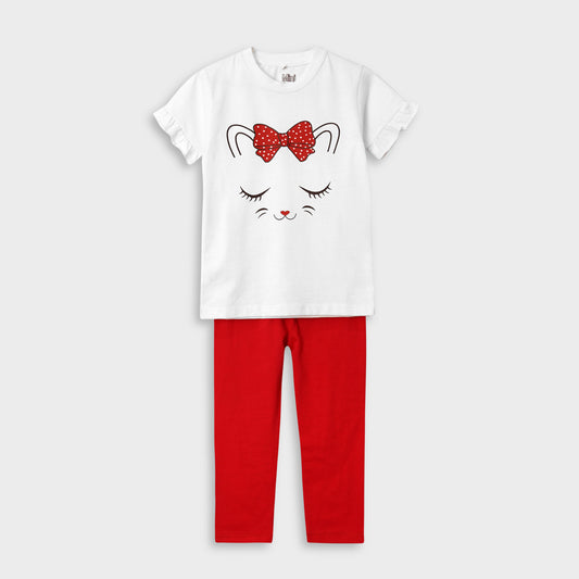 Red Cat T-shirt Set