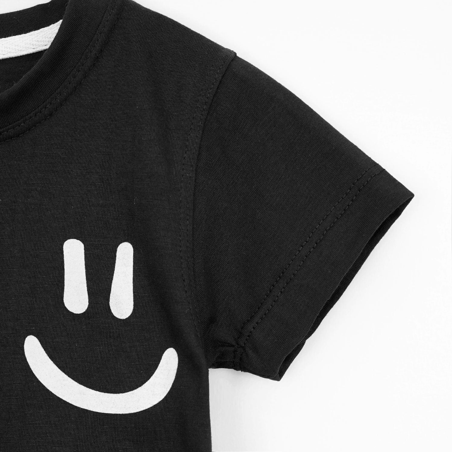 Smiley T-Shirt & Short Set Black