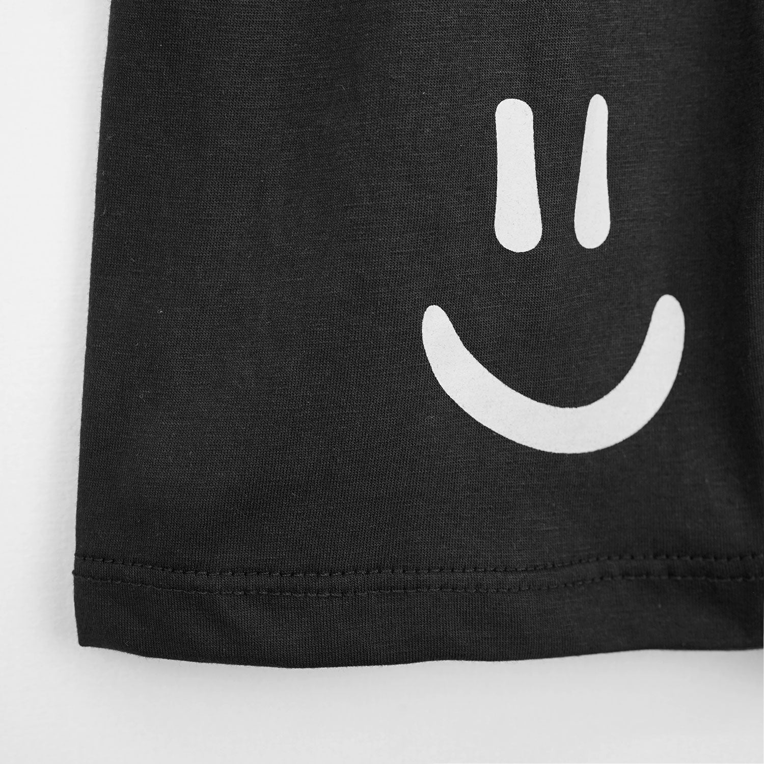 Smiley T-Shirt & Short Set Black
