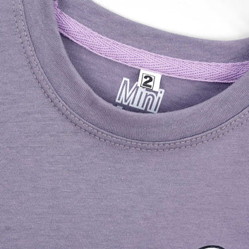 Purple Flower T-Shirt & Trouser Set