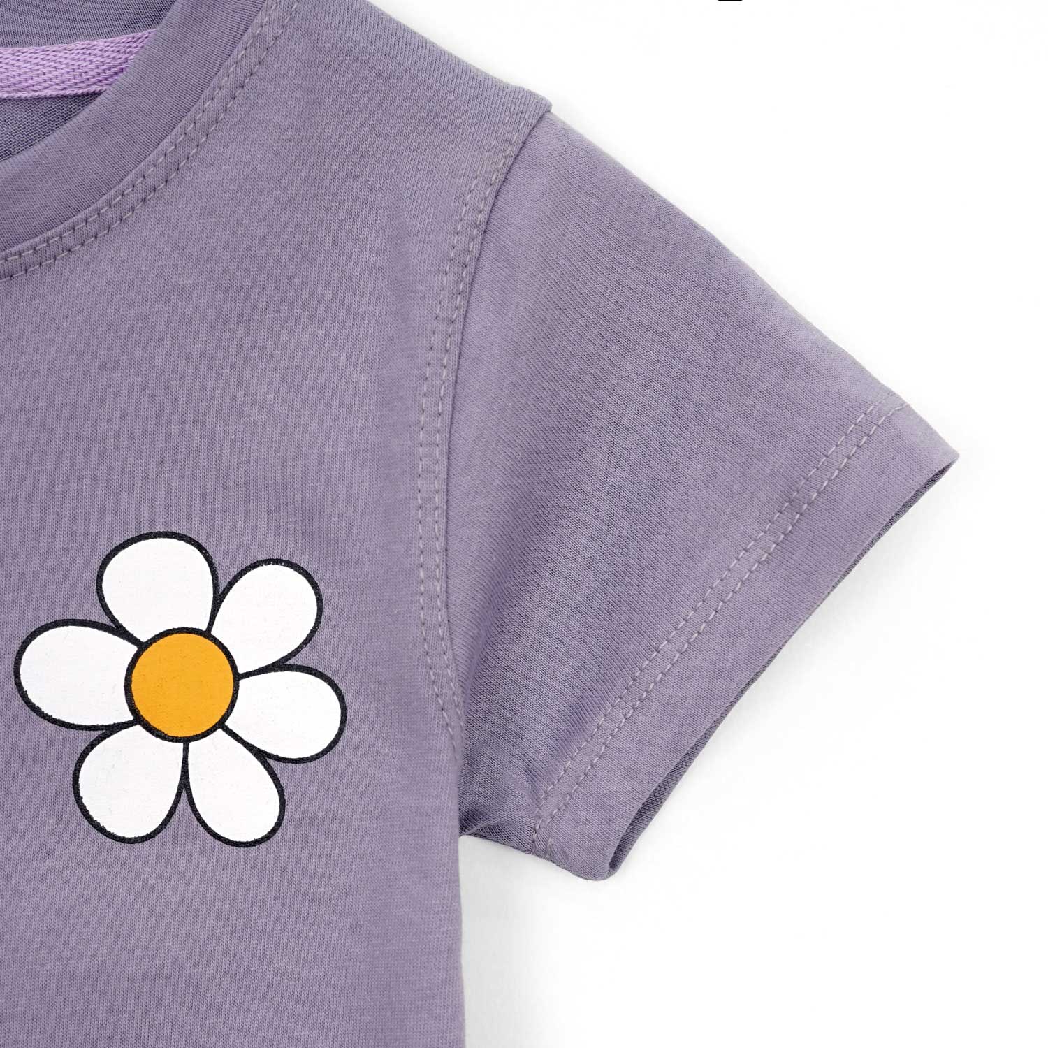 Purple Flower T-Shirt & Trouser Set