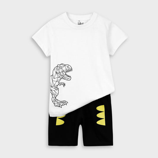 T-Rex Art Work T-Shirt & Shorts Set