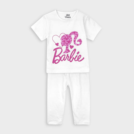 Baarbie White T-Shirt & Trouser Set