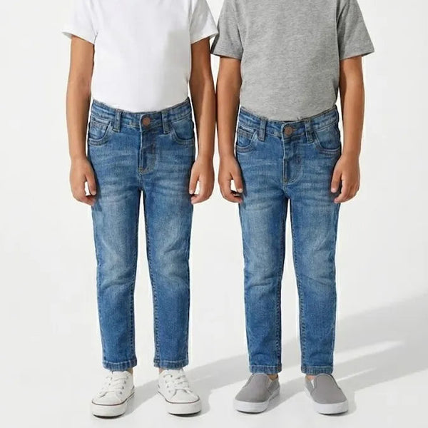 Faded Dark Blue Jeans