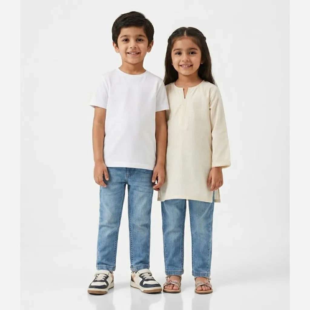 Faded Light Blue Jeans