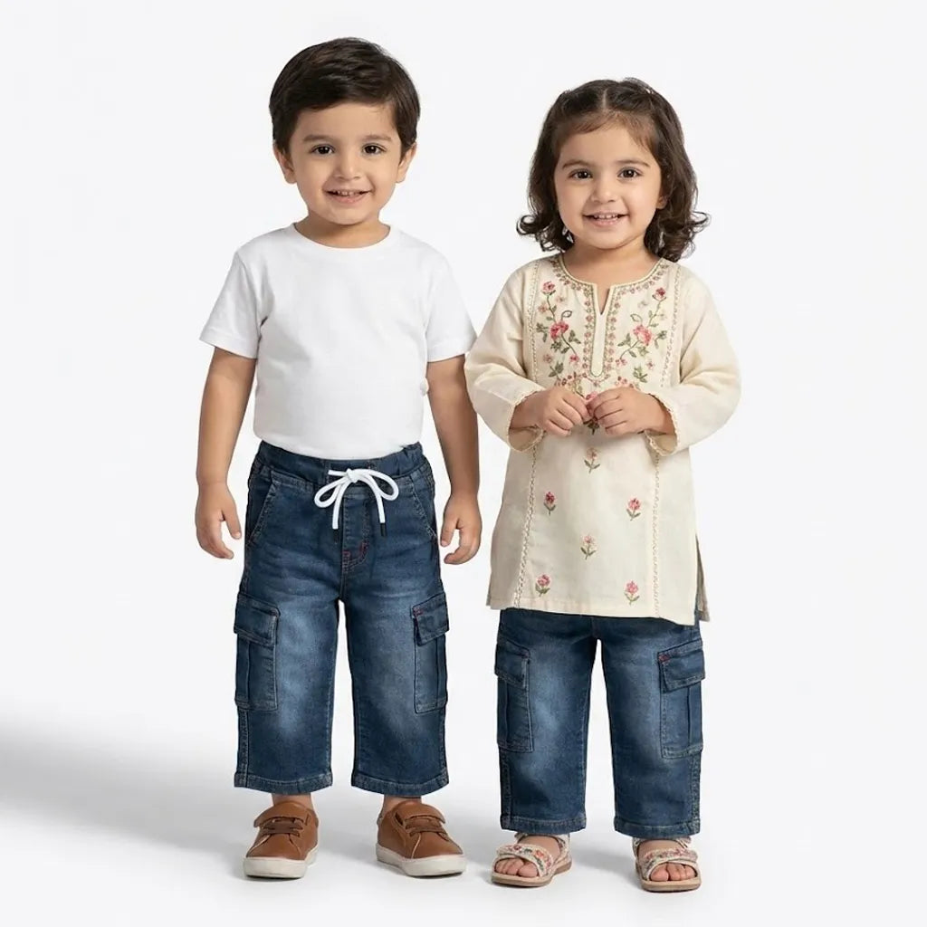 Faded Six Pocket Jeans