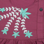 Girls Floral Pink Kurti