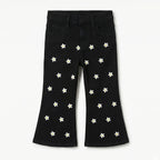 Girls Star Denim Black Jeans