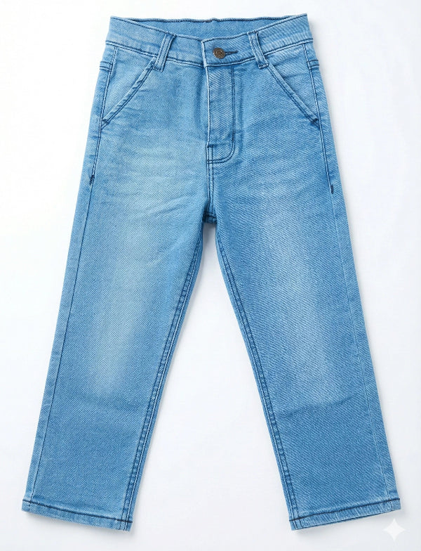 Classic Light Wash Sky Blue Jeans