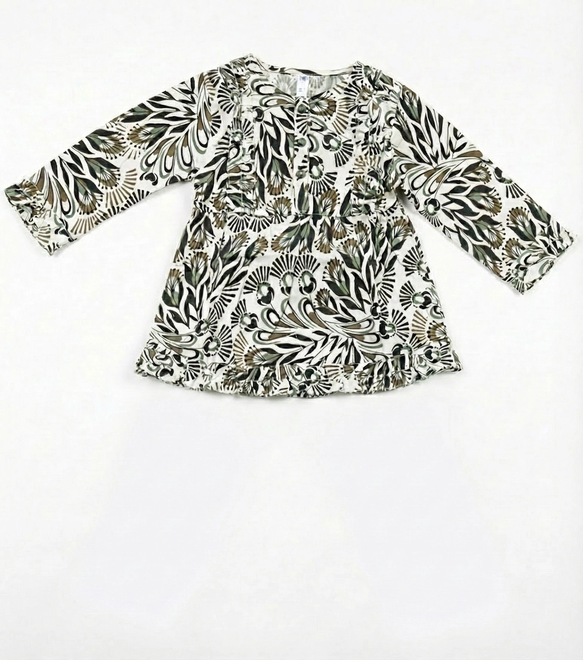 Girls Zebra Pattern Black and White Kurti Set