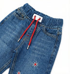 Girls Star faded Dark Blue Jeans
