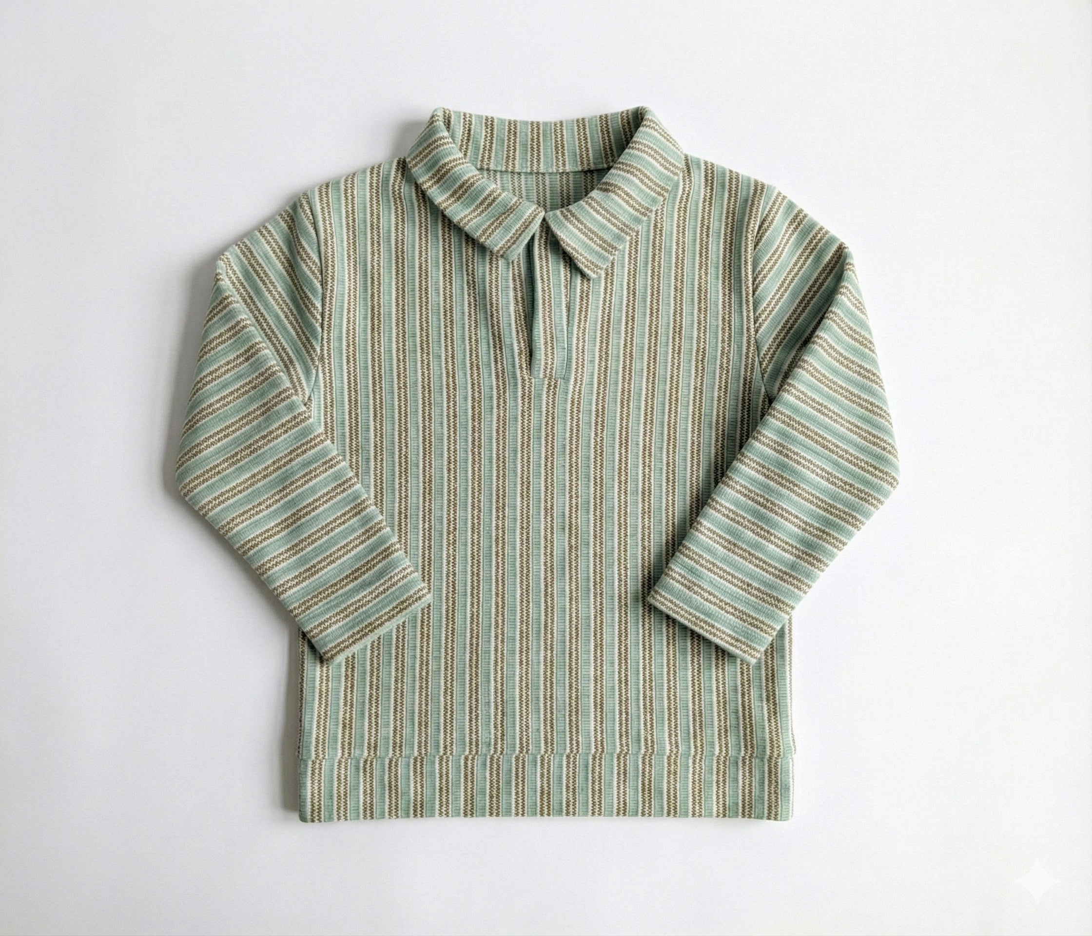 Boys Olive Mist Stripe Shirt